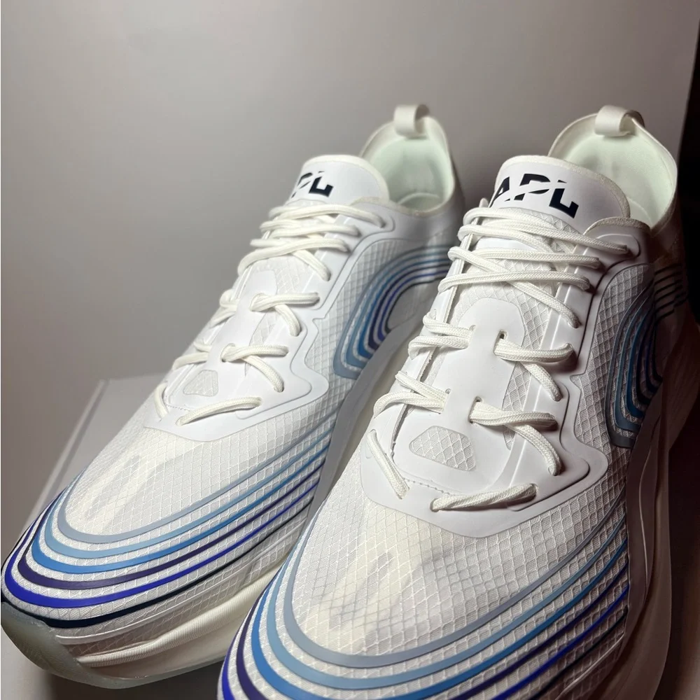 Brand New 🔥🔥🔥🔥APL Luxury Running Men’s White and Blue Men's Shoe size 13 - Picture 3 of 14